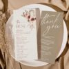 Rustic Boho Fall Wedding Invitations Template Bundle | Earthy Tan Wedding Stationery Printable Napkin Thank You Note Rustic Boho Fall Wedding Template Bundle - 50+ DIY Printable Wedding Stationery Printable | Earthy Tan Bohemian Pampas Grass