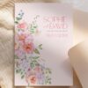 Pink Floral Wedding Invitation Template Set