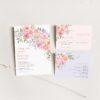 Pink Floral Wedding Invitation Template Set