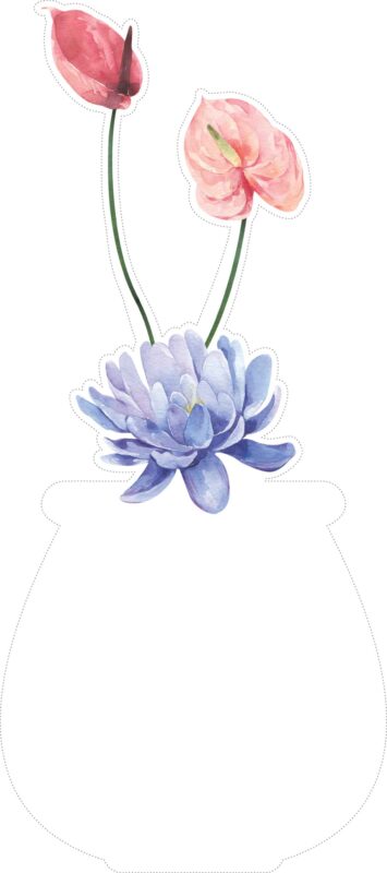 Free Printable Watercolor Flower Vase Blank Calendars: 12 Monthly Floral PNGs Transparent FREE CD011 Free Printable Watercolor Flower Vase Blank Calendars Amy Design Templates 5