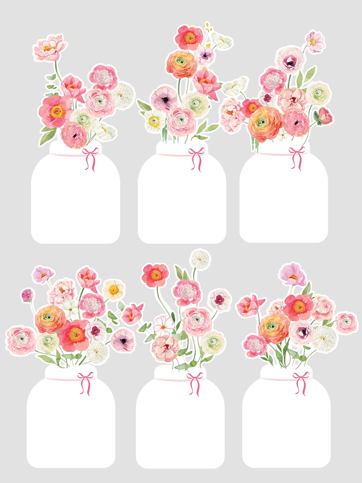 Free Blank Calendar Flowers Vase Printable 