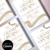 Luxury Grand Opening Flyer Invitation Template Canva | Business Launch Invite | Ribbon Cutting Events Luxury Grand Opening Flyer Invitation Template Canva | Business Launch Invite | Ribbon Cutting Events