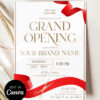 Luxury Grand Opening Flyer Invitation Template Canva | Business Launch Invite | Ribbon Cutting Events Luxury Grand Opening Flyer Invitation Template Canva | Business Launch Invite | Ribbon Cutting Events