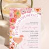 Petals & Prosecco Bridal Shower Invitation | Pink Floral Champagne Invite Editable Canva Template Petals & Prosecco Bridal Shower Invitation | Pink Floral Champagne Theme Invite | Editable Canva Template | Elegant Garden Party