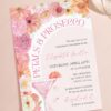Spring Floral Prosecco Bridal Shower Invitation | Bloom Flowers Garden Invite | Editable Canva Template Spring Floral Prosecco Bridal Shower Invitation | Bloom Flowers Garden Arch Theme | Editable Canva Template