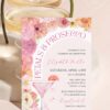 Spring Floral Prosecco Bridal Shower Invitation | Bloom Flowers Garden Invite | Editable Canva Template Spring Floral Prosecco Bridal Shower Invitation | Bloom Flowers Garden Arch Theme | Editable Canva Template