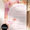 Spring Floral Prosecco Bridal Shower Invitation | Bloom Flowers Garden Invite | Editable Canva Template Spring Floral Prosecco Bridal Shower Invitation | Bloom Flowers Garden Arch Theme | Editable Canva Template