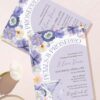 Purple Floral Prosecco Bridal Shower Invitation | Wedding Shower Printables | Editable Canva Template Petals and Prosecco Invite, Lavender Floral Bridal Shower Invitation, Editable Canva Template, Purple and Blue Brunch Card, Wedding Shower Printables, Dreamy Flower Stationery