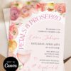 Romantic Soft Pink Petals & Prosecco Bridal Shower Invitation | Pastel Floral Bubbly Luncheon Invite Card Canva Template Romantic Soft Pink Petals & Prosecco Bridal Shower Invitation | Pastel Floral Bubbly Luncheon Invite Card Canva Template