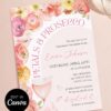 Romantic Soft Pink Petals & Prosecco Bridal Shower Invitation | Pastel Floral Bubbly Luncheon Invite Card Canva Template Romantic Soft Pink Petals & Prosecco Bridal Shower Invitation | Pastel Floral Bubbly Luncheon Invite Card Canva Template
