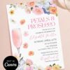 Pink Orange Petals Prosecco Bridal Shower Invitation Template | Editable Canva Brunch Invite | Instant Download Pink Orange Petals Prosecco Bridal Shower Invitation Template | Editable Canva Brunch Invite | Instant Download