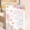 Pink Orange Petals Prosecco Bridal Shower Invitation Template | Editable Canva Brunch Invite | Instant Download Pink Orange Petals Prosecco Bridal Shower Invitation Template | Editable Canva Brunch Invite | Instant Download