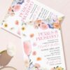 Pink Orange Petals Prosecco Bridal Shower Invitation Template | Editable Canva Brunch Invite | Instant Download Pink Orange Petals Prosecco Bridal Shower Invitation Template | Editable Canva Brunch Invite | Instant Download