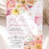 Romantic Garden Floral Petals Prosecco Bridal Shower Invitation Template Editable Canva | Pink Orange Peach Brunch Party Invite Romantic Garden Floral Petals Prosecco Bridal Shower Invitation Template Editable Canva | Pink Orange Peach Brunch Party Invite