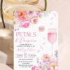 Pink Purple Bloom Petals Prosecco Bridal Shower Invite | Editable Canva Brunch Template | Elegant Garden Stationery Pink Purple Bloom Petals Prosecco Bridal Shower Invite | Editable Canva Brunch Template | Elegant Garden Stationery