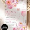 Pink Purple Bloom Petals Prosecco Bridal Shower Invite | Editable Canva Brunch Template | Elegant Garden Stationery Pink Purple Bloom Petals Prosecco Bridal Shower Invite | Editable Canva Brunch Template | Elegant Garden Stationery