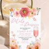 Red Orange Floral Petals Prosecco Bridal Shower Invitation Canva Template | Editable Vibrant Summer Shower Shower Brunch Invite Red Orange Floral Petals Prosecco Bridal Shower Invitation Canva Template | Editable Shower Brunch Invite | Vibrant Summer Stationery
