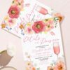 Red Orange Floral Petals Prosecco Bridal Shower Invitation Canva Template | Editable Vibrant Summer Shower Shower Brunch Invite Red Orange Floral Petals Prosecco Bridal Shower Invitation Canva Template | Editable Shower Brunch Invite | Vibrant Summer Stationery