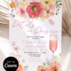 Red Orange Floral Petals Prosecco Bridal Shower Invitation Canva Template | Editable Vibrant Summer Shower Shower Brunch Invite Red Orange Floral Petals Prosecco Bridal Shower Invitation Canva Template | Editable Shower Brunch Invite | Vibrant Summer Stationery