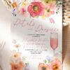 Red Orange Floral Petals Prosecco Bridal Shower Invitation Canva Template | Editable Vibrant Summer Shower Shower Brunch Invite Red Orange Floral Petals Prosecco Bridal Shower Invitation Canva Template | Editable Shower Brunch Invite | Vibrant Summer Stationery