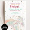 Magical Unicorn Birthday Invitation Template | Pastel Rainbow Unicorn Party Invite Canva Magical Unicorn Birthday Invitation Template | Pastel Rainbow Unicorn Party Invite Canva