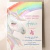 Vibrant Rainbow Party Unicorn Birthday Invitation Card | Sparkly Girls Kids Party Invite Canva Template Vibrant Rainbow Party Unicorn Birthday Invitation Card | Sparkly Girls Kids Party Invite Canva Template