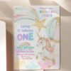 Magical Girls Party Unicorn Birthday Invitation Template Canva | Hot Air Balloon Birthday Invite