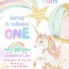Magical Girls Party Unicorn Birthday Invitation Template Canva | Hot Air Balloon Birthday Invite Magical Girls Party Unicorn Birthday Invitation Template Canva | Hot Air Balloon Birthday Invite