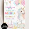 Colorful Unicorn Birthday Cake Party Invitation Card | Magical Unicorn Girls Invite Printables Colorful Unicorn Birthday Cake Party Invitation Card | Magical Unicorn Girls Invite Printables