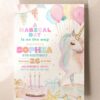 Colorful Unicorn Birthday Cake Party Invitation Card | Magical Unicorn Girls Invite Printables Colorful Unicorn Birthday Cake Party Invitation Card | Magical Unicorn Girls Invite Printables
