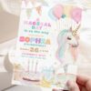 Colorful Unicorn Birthday Cake Party Invitation Card | Magical Unicorn Girls Invite Printables Colorful Unicorn Birthday Cake Party Invitation Card | Magical Unicorn Girls Invite Printables