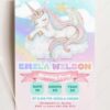 Editable Pastel Unicorn Sleeping on Cloud Birthday Invite | Starry Girls Invitation Canva Template Editable Pastel Unicorn Sleeping on Cloud Birthday Invite | Starry Girls Invitation Canva Template