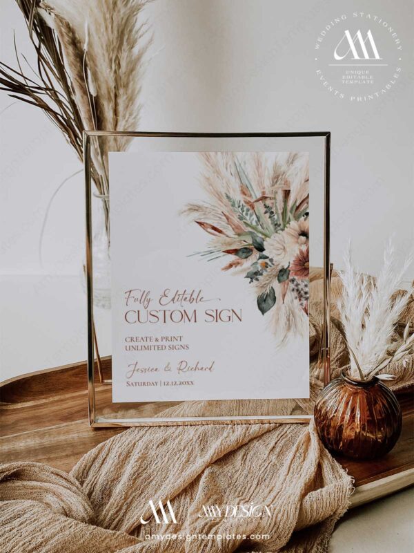 Rustic Boho Terracotta Sage Green Wedding Invitation Template Bundle | DIY Wedding Stationery Bundles Printable | Earthy Desert Custom Sign Printable Rustic Boho Terracotta Sage Green Wedding Invitation Template Bundle | DIY Wedding Stationery Bundles Printable | Earthy Desert