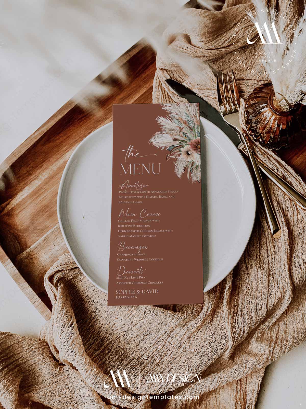 Rustic Boho Terracotta Sage Green Wedding Invitation Template Bundle | DIY Wedding Stationery Bundles Printable | Earthy Desert Menu Card Rustic Boho Terracotta Sage Green Wedding Invitation Template Bundle | DIY Wedding Stationery Bundles Printable | Earthy Desert