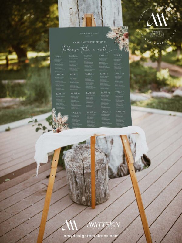 Rustic Boho Terracotta Sage Green Wedding Invitation Template Bundle | DIY Wedding Stationery Bundles Printable | Earthy Desert Seating Chart Sign printable vertical Rustic Boho Terracotta Sage Green Wedding Invitation Template Bundle | DIY Wedding Stationery Bundles Printable | Earthy Desert