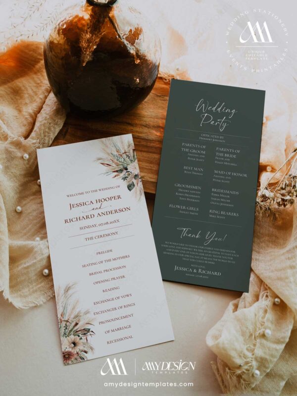 Rustic Boho Terracotta Sage Green Wedding Invitation Template Bundle | DIY Wedding Stationery Bundles Printable | Earthy Desert Wedding Program Template Catholic Rustic Boho Terracotta Sage Green Wedding Invitation Template Bundle | DIY Wedding Stationery Bundles Printable | Earthy Desert