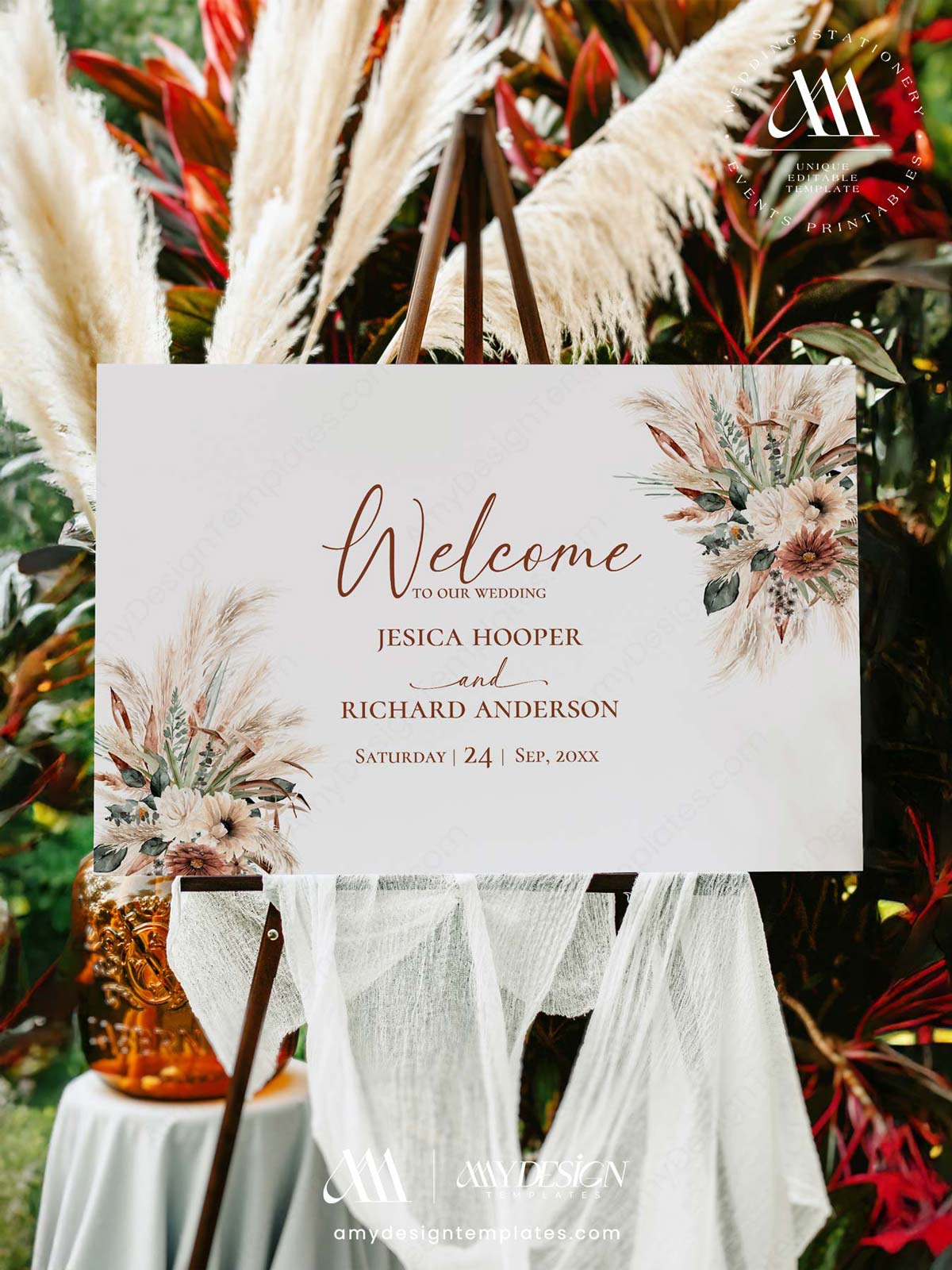 Rustic Boho Terracotta Sage Green Wedding Invitation Template Bundle | DIY Wedding Stationery Bundles Printable | Earthy Desert Welcome Signage Printable Rustic Boho Terracotta Sage Green Wedding Invitation Template Bundle | DIY Wedding Stationery Bundles Printable | Earthy Desert