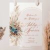 Teal Navy Terracotta Boho Wedding Welcome Sign Template | Autumn Wedding Large Signage Poster Printable Teal Navy Terracotta Boho Wedding Welcome Sign Template
