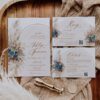 Teal Terracotta Navy Boho Wedding Invitation Suite | Bohemian Fall Wedding Editable Template with QR Code Teal Terracotta Navy Boho Wedding Invitation Suite | Bohemian Fall Wedding Editable Template with QR Code