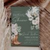 Sage Green Bridal Shower Invitation Template Western Boho Boots | Rustic Country Bridal Shower Invite | Desert Cowgirl Editable Invitation Sage Green Bridal Shower Invitation Template Western Boho Boots | Rustic Country Bridal Shower Invite | Desert Cowgirl Editable Invitation