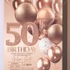 Modern Rose Gold 30th 40th 50th Birthday Invitation Card | Editable Canva Template Modern Rose Gold 30th 40th 50th Birthday Invitation Card | Editable Canva Template