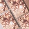 Modern Rose Gold 30th 40th 50th Birthday Invitation Card | Editable Canva Template