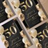 Luxury Black Gold 50th Birthday Invite Template | Editable Birthday Invitation | Canva Template Luxury Black Gold 50th Birthday Invite Template | Editable Birthday Invitation | Canva Template