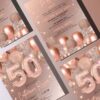 Sparkling Rose Gold 30th 40th 50th Birthday Invitation | Elegant Any Age Birthday Card Canva Template Sparkling Rose Gold 30th 40th 50th Birthday Invitation | Elegant Any Age Birthday Card Canva Template