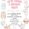 Sweet Animal Party Birthday Invitation Card Canva Template | Animal Friends Kids Birthday Invite Sweet Animal Party Birthday Invitation Card Canva Template | Animal Friends Kids Birthday Invite