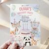 Safari Animal Birthday Invitation for Kids | Whimsical Baby Birthday Party Theme | Editable Canva Template Safari Animal Birthday Invitation for Kids | Whimsical Baby Birthday Party Theme | Editable Canva Template
