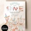 1st Birthday Invitation Canva Template with Photo | Animal Party Invite with ONE Photo Frame | Kids Birthday Printable Card 1st Birthday Invitation Canva Template with Photo | Animal Party Invite with ONE Photo Frame | Kids Birthday Printable Card
