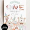 1st Birthday Invitation Canva Template with Photo | Animal Party Invite with ONE Photo Frame | Kids Birthday Printable Card 1st Birthday Invitation Canva Template with Photo | Animal Party Invite with ONE Photo Frame | Kids Birthday Printable Card