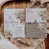 Rustic Tan Boho Fall Wedding Invitation Suite Template Printable | Terracotta Bohemian Wedding RSVP Stationery | Cream Rose Wedding Invite Set Rustic Tan Boho Fall Wedding Invitation Suite Template Printable | Terracotta Bohemian Wedding RSVP Stationery | Cream Rose Wedding Invite Set