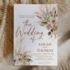 Rustic Tan Boho Wedding Invitation Card | Desert Fall Wedding Invite Template Printable | Neutral Beige Terracotta Pampas Rustic Tan Boho Wedding Invitation Card | Desert Fall Wedding Invite Template Printable | Neutral Beige Terracotta Pampas